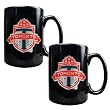 Toronto FC MLS 2pc Black Ceramic Mug Set - Primary Team Logo