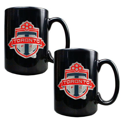 Toronto FC MLS 2pc Black Ceramic Mug Set - Primary Team Logo Toronto FC MLS 2pc Black Ceramic Mug Set - Primary Team Logo