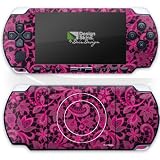 Design Skins for Sony PSP Slim & Lite - Dark Pink Embroidery Design Folie