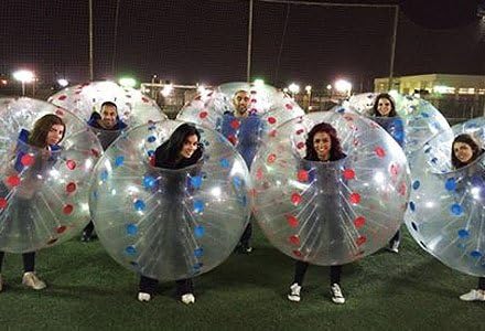 HolleywebTM 6 Balls Package Bubble Soccer Ball Suit Dia 5' (1.5m) Inflatable Body Zorbing Bumper Ball Game for Adults