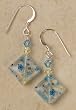 Millefiore Glass and Swarovski Crystal Earrings