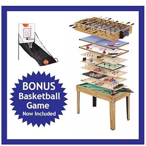 Harvard 7 in 1 Multi Games Table with Bonus Basketball Game