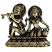 Handcrafted Crafts Hindu God Brass Statue Krishna and Radha