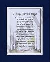 "A Single Parents Prayer" Touching 8x10 Poem, Double-matted in Navy/White And Enhanced With Watercolor Graphics.