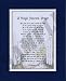 A Single Parents Prayer Touching 8x10 Poem, Double-matted in Navy/White And Enhanced With Watercolor Graphics.