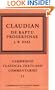 Claudian: De Raptu Proserpinae (Cambridge Classical Texts and Commentaries)