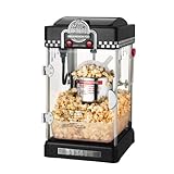 Great Northern Popcorn 2.5 Ounce Black Tabletop Retro Style Compact Popcorn Popper Machine with Removable Tray