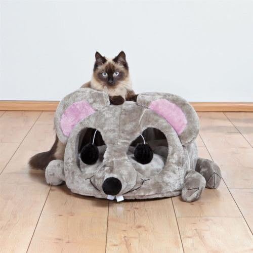 Cuddly Trixie Lukas Grey Wooden Cat Cave Cat Tree Condo Scratcher Pet Furniture