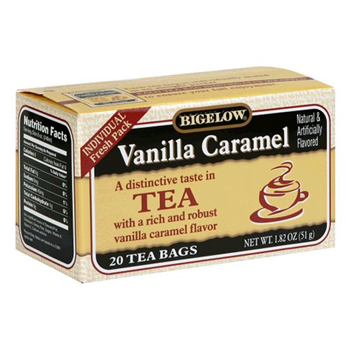 Bigelow Vanilla Caramel Tea, 20-Count Boxes (Pack of 6)