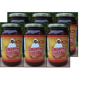 HOT Barbecue Sauce Flavor 6-pack of 18oz. Jars From Smokin' Joe Jones Barbeque & Dippin' Sauce Company. Save $12.71 Over the Single Jar Price. These Pint Jars Hold 18oz. Net Weight of Tomato Rich Barbecue & Dippin' Sauce Seasoned with Extra Cayenne and Black Pepper.