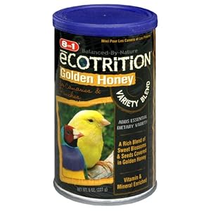 8in1 Canary Finch eCOTRITION Honey Snack (Canister), 8-Ounce