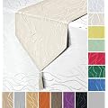 Streifen Damast EDEL TISCHL�UFER -Farbe w�hlbar- 30 x 200 - CREME *Beautex*