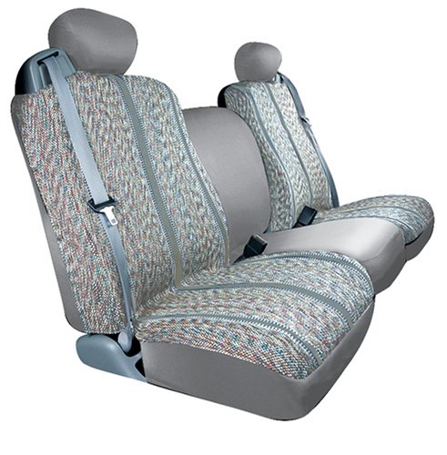 Saddleman S 02976-14 Custom Made Front Bench / Backrest Seat Cover - Saddleblanket Fabric, Gray