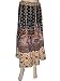 Retro Bohemain Paisley Elephant Print Black Casual Cotton Womens Circular Tie Long Skirts