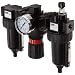 Parker 06B Compact Series Three-Unit Combo Compressed Air Filter/Regulator/Lubricator, NPT