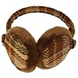 Winter Plaid Ski Earmuff Ear muff Warmer Zig Adjustable Brown