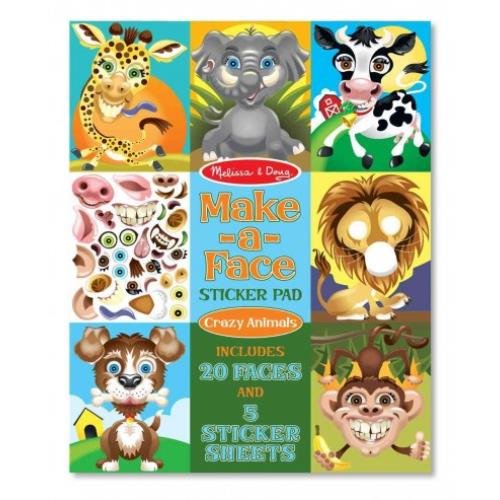 Make-a-Face Sticker Pad - Crazy Animals (Melissa & Doug)