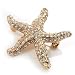 Clear Swarovski Crystal Starfish Brooch