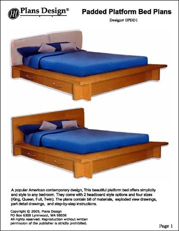Click here for Padded Platform Twin, Full, Queen and King Bed Pla... prices