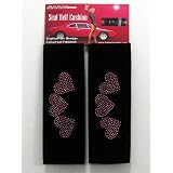 - 	 Hearts Red Pair Shoulder Seat Belt Pad Crystals Studded Rhinestone Car Truck SUV by la auto gaer