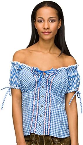 Traditional blouse Lina azuree