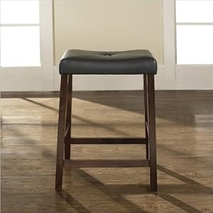 Crosley Furniture CF500224-MA Upholstered Saddle Seat Bar Stool Crosley Furniture CF500224-MA Upholstered Saddle Seat Bar Stool