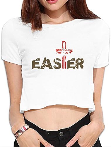 Women's Happy Easter Jesus Dew Navel Tshirts