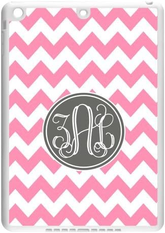 Zig Zag Pink Chevron Lovely Girls Vs Grey Monogram Personalized Custom Phone Case Zig Zag Best Cover Case For Ipad Air