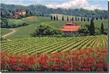 Rolling Hills Tuscany by Jennifer Young - Ceramic Tile Mural 12 x 18 Kitchen Shower Backsplash