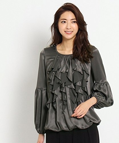 synchro crossings(シンクロ クロッシングズ)ラッフルビンテージサテンシャツ