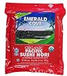 Emerald Cove Silver Grade Organic Pacific Sushi Nori (Dried Seaweed), 50-Count Sheets (Pack of 4)