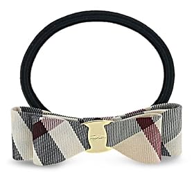 Burberry Inspired Plaid Bow Ponytail Holder