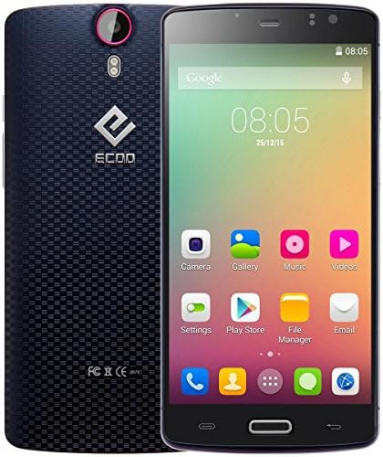 ECOO Aurora E04 Unlocked Fingerprint Recognition 5.5 Inch IPS FHD Touchscreen MTK6752 Octa Core 64-bit Android 4.4 KitKat 4G Phone 13MP Camera 2GB RAM 16GB ROM(Blue)