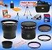 Professional Tokina 3x Telephoto & 0.22X Ultra Fisheye Wide Angle Lens + 2GB MEGA Kit for Kodak P850 P712