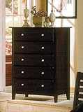 IMAGE OF Bedroom Storage Chest with Contemporary Style in Dark Cherry Finish