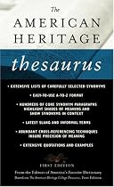 The American Heritage Thesaurus, First Edition