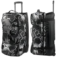 Reisetrolley DANIEL RAY Koffer Trolley // QAMINO // Floral Style Reisetasche - SCHWARZ GRAU