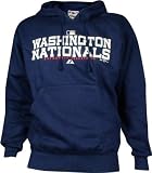 Washington Nationals Navy Authentic Collection Stack Hooded Sweatshirt