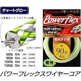 オーナー針 パワーフレックスワイヤーコア チャートグロー 150lb PFW-01
