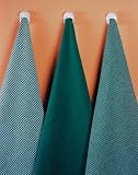 Rushbrookes Pack Of 3 Green Tea Towels