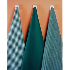 Rushbrookes Pack Of 3 Green Tea Towels