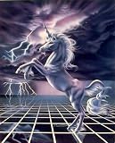 White Lightning (White Unicorn) Art Poster Print - 16 X 20