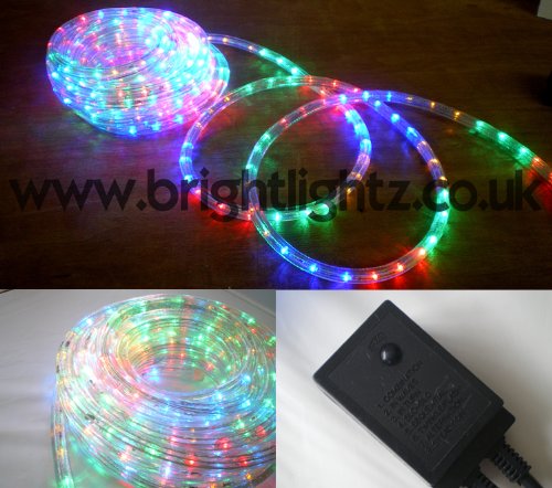MULTICOLOUR LED OUTDOOR ROPE LIGHT WITH 8 FUNCTIONS 