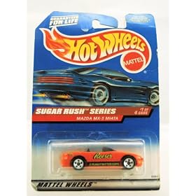 Hot Wheels - 1998 Sugar Rush Series - Mazda MX-5 Miata - Reese's Peanut Butter Cups Paint - 1 of 4 - Die Cast - Limited Edition - Collectible