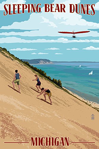 Michigan - Sleeping Bear Dunes (9x12 Art Print, Wall Decor Travel Poster)