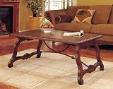 La Questa Cocktail Table Cottonwood & Antique Black/Bronze Finishes By Powell Furniture