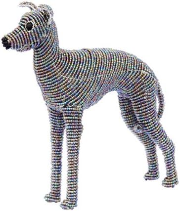 Grass Roots Creations Hound Dog Beadworx Sculpture, Grey