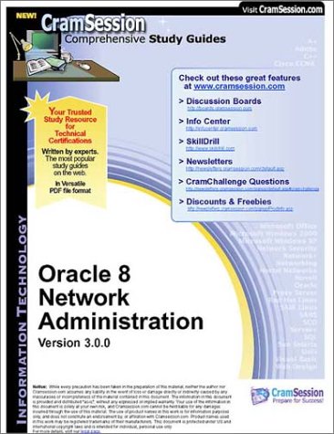 CramSession's Oracle 8 Network Administration : Certification Study Guide