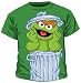 Sesame Street Oscar the Grouch Trash Green T-Shirt Tee (Juvenile)