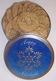 Gourmet Food : Scott's Cakes 1 lb. Brownie Chunk Cookies in a Snowflake Tin
